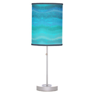 Coastal Beach Salty Waves On Turquoise  Table Lamp