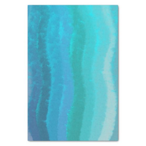 Coastal Beach Salty Waves On Turquoise  Tissue Paper