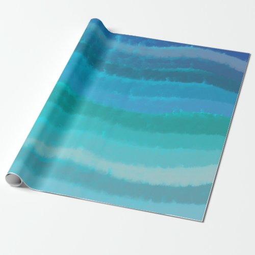 Coastal Beach Salty Waves On Turquoise  Wrapping Paper
