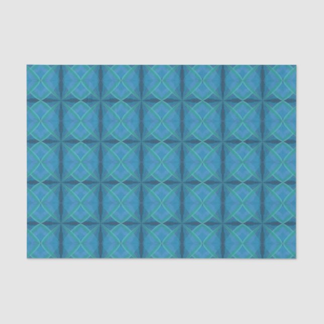 Coastal Beach Salty Waves Pattern On Black  Tissue Paper (Front)