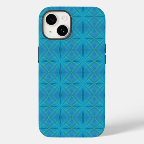 Coastal Beach Salty Waves Pattern On Turquoise  Case_Mate iPhone 14 Case
