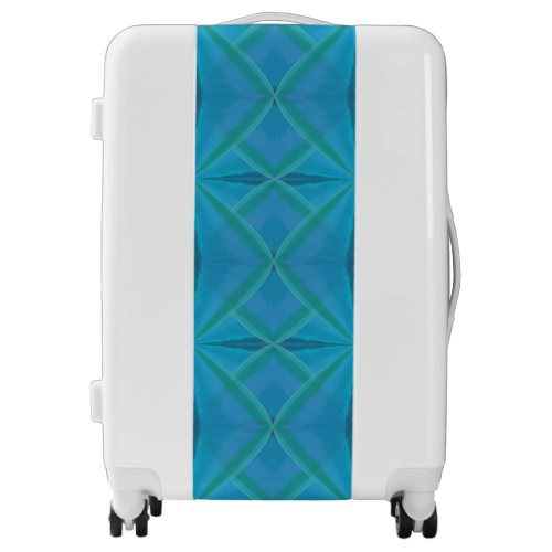 Coastal Beach Salty Waves Pattern On Turquoise  Luggage