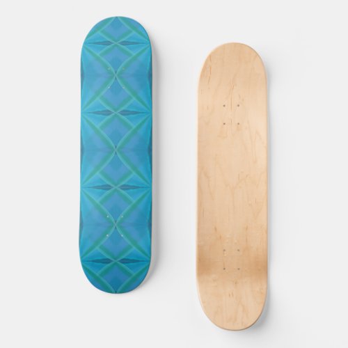 Coastal Beach Salty Waves Pattern On Turquoise Skateboard