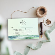 Coastal Beach Sea Green Tide Pool Stripes Wedding