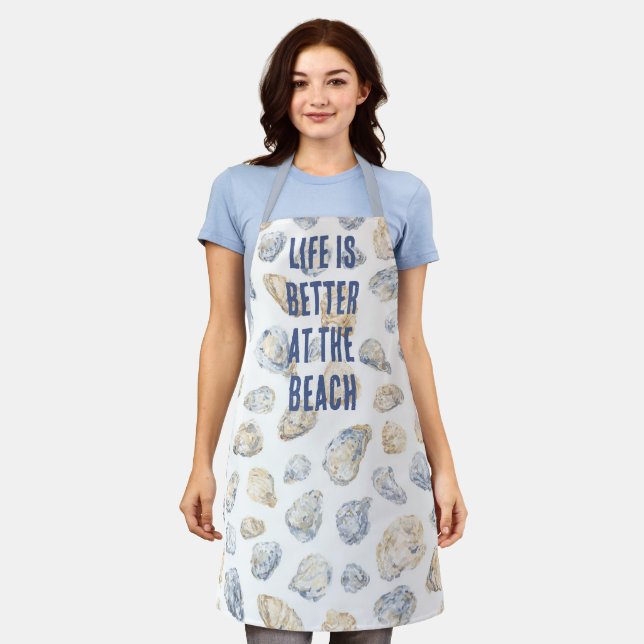 Coastal Beach Sea Shells Apron (Worn)