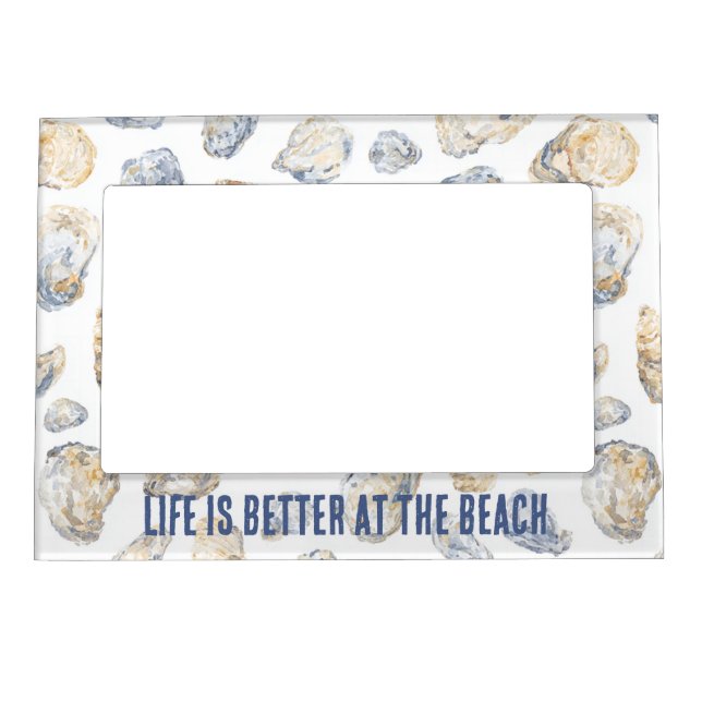 Coastal Beach Sea Shells Magnetic Frame (Front)