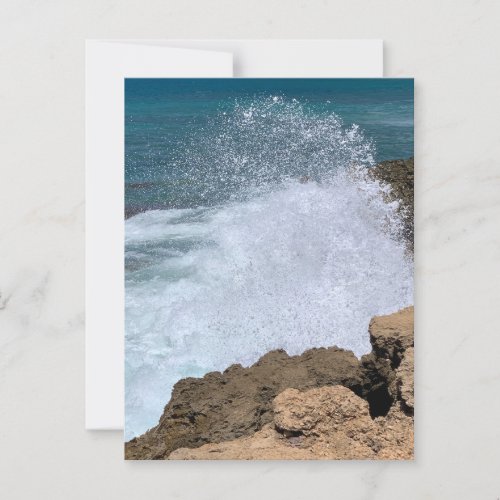 Coastal Beach Sea_spray Rocks Water Ocean Postcard