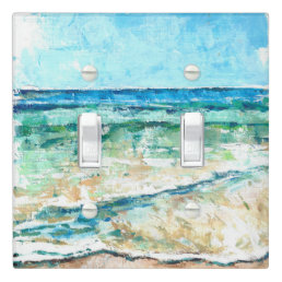 Coastal Beach Shoreline Artwork Light Switch Cover