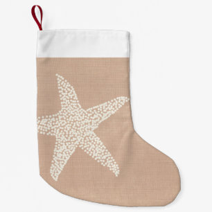 Coastal Beach Starfish Christmas Holiday Small Christmas Stocking