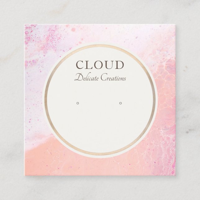 Coastal Beach Stud Earring Jewelry Display Card (Front)