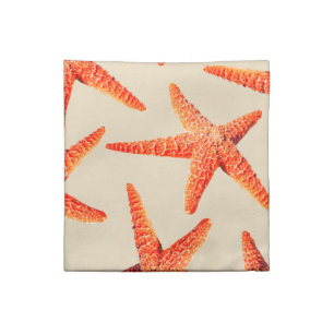 Coastal Beach Style Red Starfish Napkin