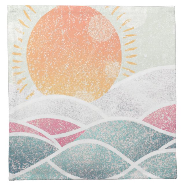 Coastal/Beach/sunny  Cloth Napkin (Front)