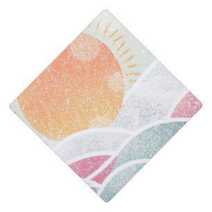 Coastal/Beach/sunny Graduation Cap Topper