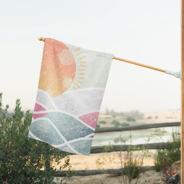 Coastal/Beach/sunny  House Flag (Insitu (Back))