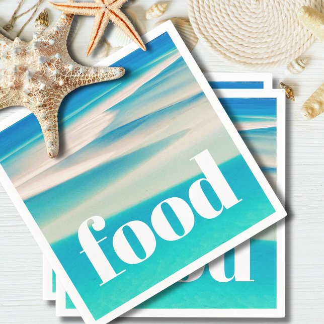 Coastal Beach Theme Ocean Blue Party Decor Napkins (Creator Uploaded)