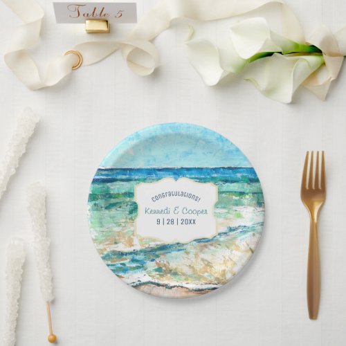 Coastal Beach Themed Event Paper Plate