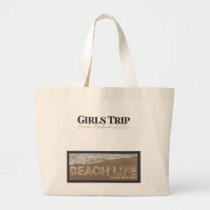 Coastal Beach Tote Bag Girls Trip Beach Bag