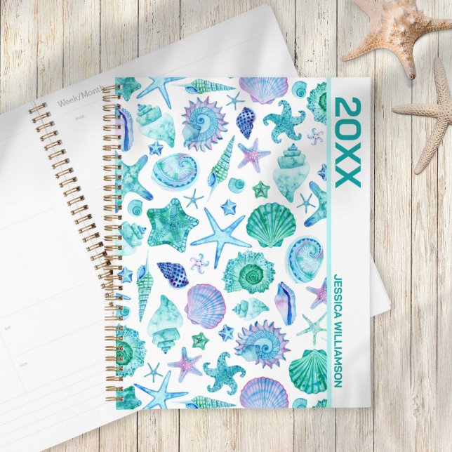 Coastal Beach Watercolor Sea Shells and Starfish Planner (Coastal Beach Watercolor Sea Shells and Starfish Planner)
