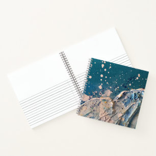 Coastal Beach Wave Fine Art Painting Notebook