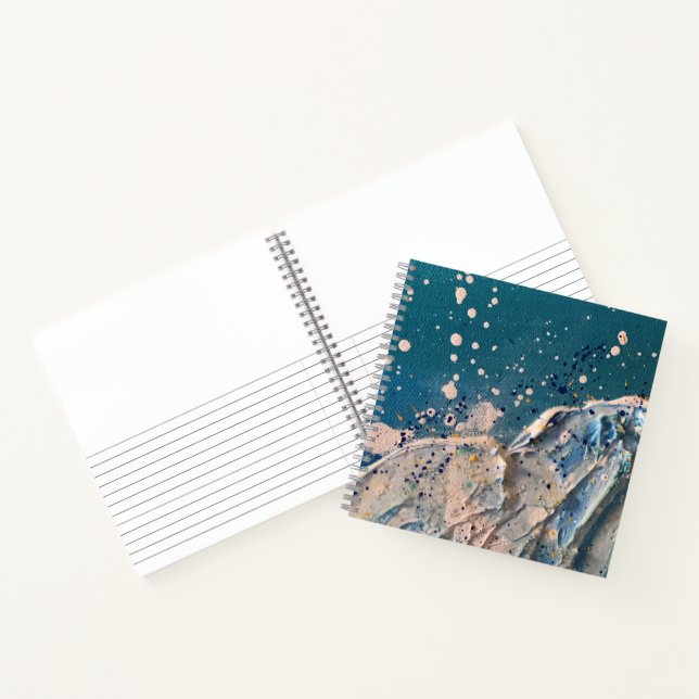 Coastal Beach Wave Fine Art Painting Notebook (Inside)