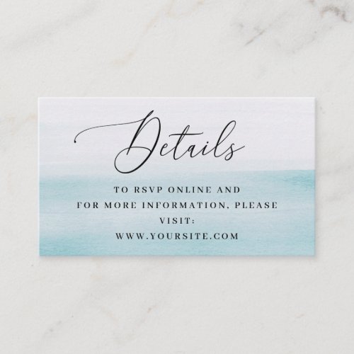 Coastal Beach Wedding Details. Watercolor Nautical