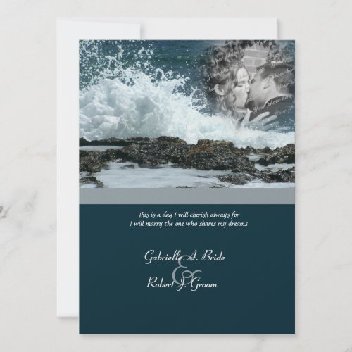 Coastal Beach Wedding Invites