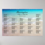 Coastal Beach Wedding Reception Seating Chart at Zazzle