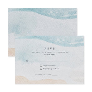 Coastal Beach Wedding RSVP Card