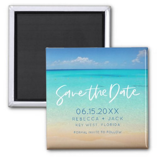 Coastal Beach Wedding Save the Date Magnet