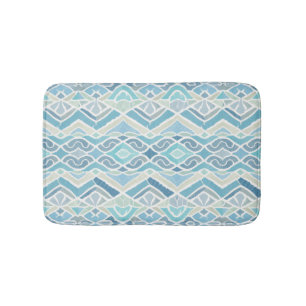 Coastal/beachy/nautical blue bath mat