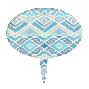 Coastal/beachy/nautical blue cake topper