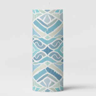 Coastal/beachy/nautical blue pillar candle