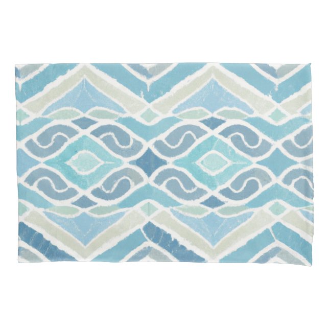 Coastal/beachy/nautical blue pillow case (Front)