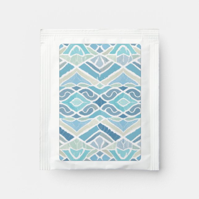 Coastal/beachy/nautical blue tea bag drink mix (Front)