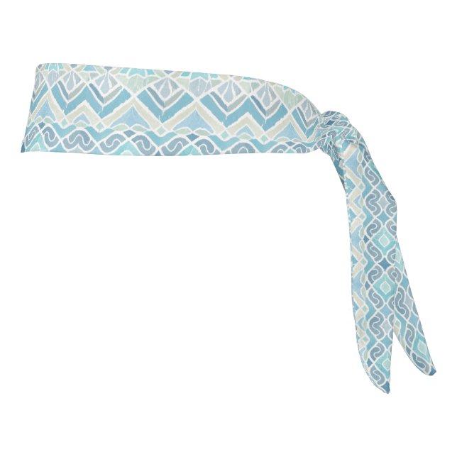 Coastal/beachy/nautical blue tie headband (Rotate 90)