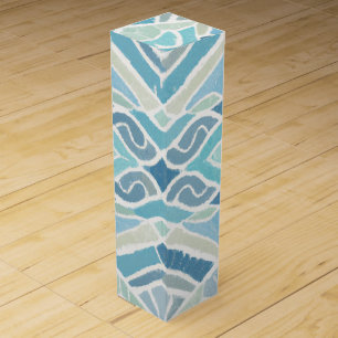 Coastal/beachy/nautical blue wine box
