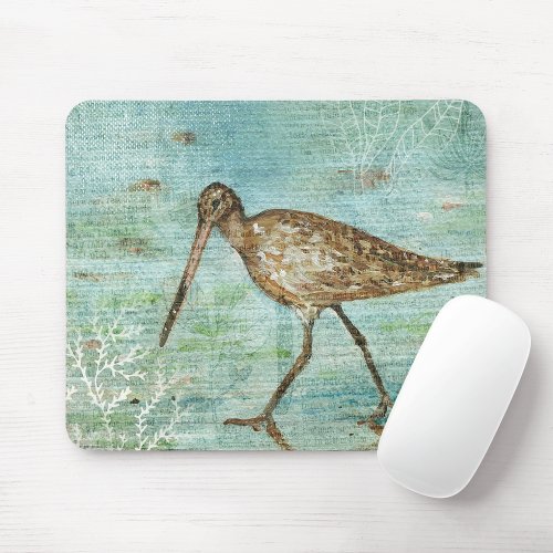 Coastal Bird Beach Coastal Art Mouse Pad