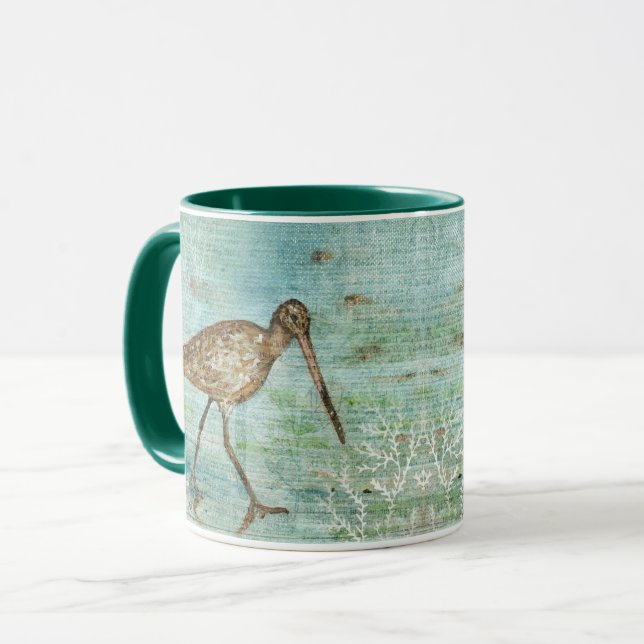Coastal Bird Beach Snipe Art Mug (Front Left)
