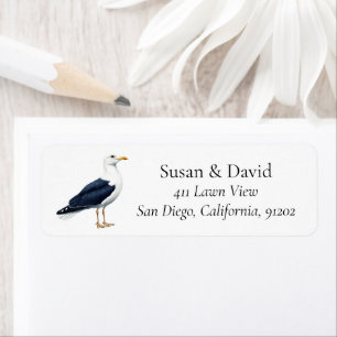 Coastal Bird Seagull Personalized Address Label