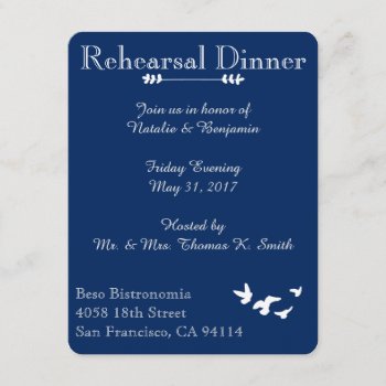 Coastal Birds Wedding | Rehearsal Dinner Invite by clever_bits at Zazzle