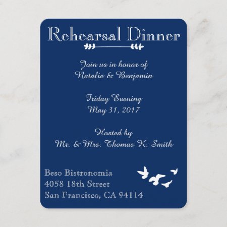Coastal Birds Wedding | Rehearsal Dinner Invite