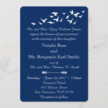 Coastal Birds Wedding | Simple Elegant Template by clever_bits at Zazzle