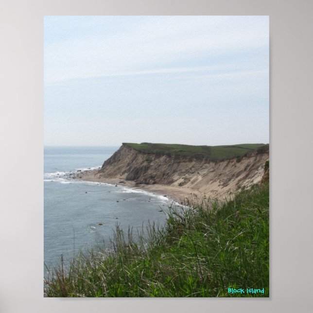 Coastal Block Island, Rhode Island Poster (Front)