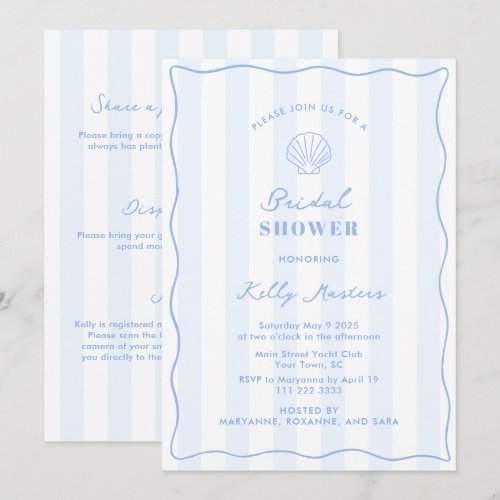 Coastal Blue And White Bridal Shower