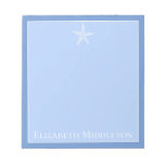 Coastal Blue And White Starfish Personalized Notepad at Zazzle