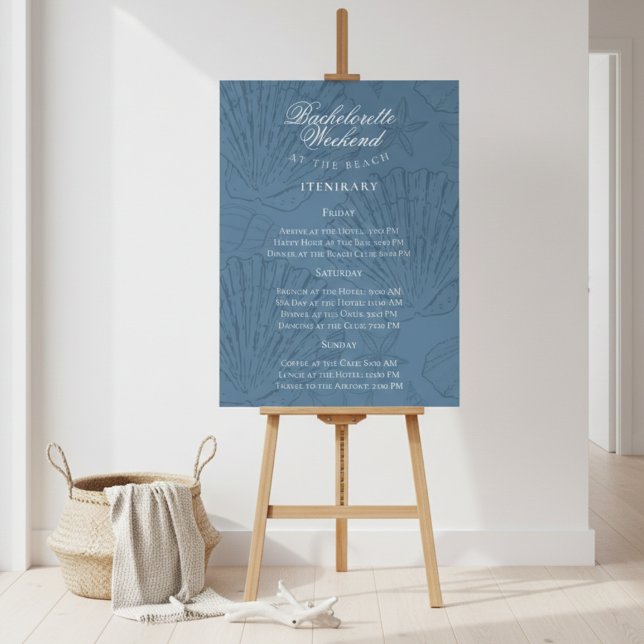 Coastal Blue Bachelorette Itinerary Foam Board (Coastal Blue Bachelorette Itinerary Foam Board)