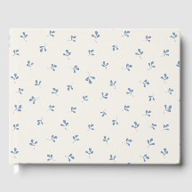 Coastal Blue Botanical Toss Pattern