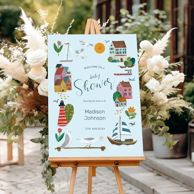 Coastal Blue Boy Nautical Baby Shower Foam Board (Coastal Blue Boy Nautical Baby Shower Foam Board)