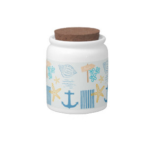 Coastal Blue Candy Jar
