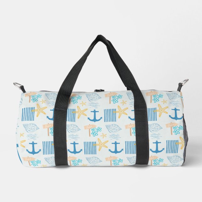 Coastal Blue Duffle Bag (Front)